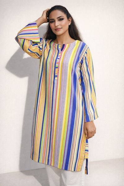 070 Multi-Stripe Crepe Shirt | Fariha G